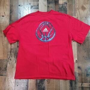 Adidas Graphic Men's Red T-Shirt Size XL